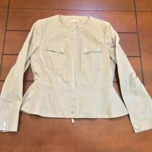 Michael Kors made in Italy tan jacket linen blend 14